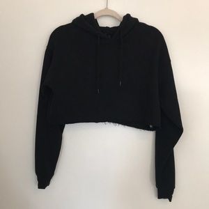 Urban outfitters black cropped hoodie xs